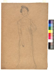 Studie zu einem Damenporträt autorstwa Gustav Klimt