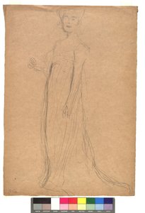 Studie zu einem Damenporträt autorstwa Gustav Klimt