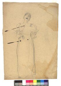 Studie zu einer stehenden Sängerin autorstwa Gustav Klimt