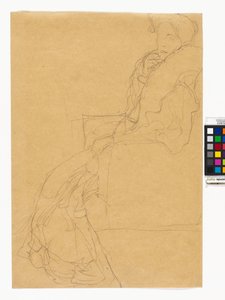 Studie zum Bildnis Fritza Riedler autorstwa Gustav Klimt