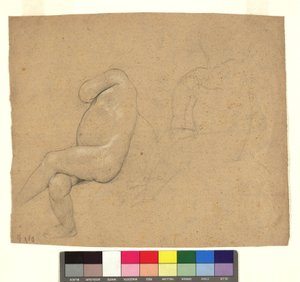 Studien zu zwei sitzenden Kinderakten autorstwa Gustav Klimt