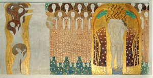 Fryz Beethovena, szczegół autorstwa Gustav Klimt