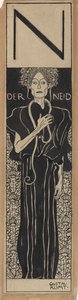 Zazdrość, 1898. autorstwa Gustav Klimt