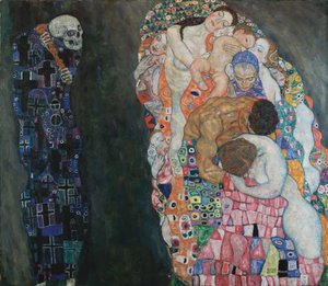 „Śmierć i życie” autorstwa Gustav Klimt