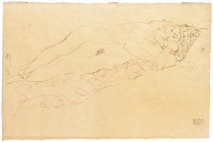 Dwa leżące akty, ok. 1913 autorstwa Gustav Klimt