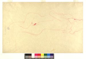 Zwei liegende weibliche Akte in Umarmung autorstwa Gustav Klimt