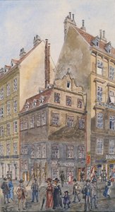 Salzgries w Wiedniu (róg Tiefer Graben) autorstwa Gustav Korompay