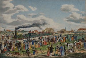Otwarcie kolei monachijsko-augsburskiej 1 września 1839, 1839. autorstwa Gustav Kraus