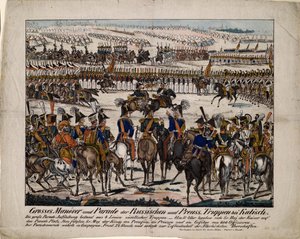 Parada rosyjsko-pruska w Kaliszu 1835 r. 1850 autorstwa Gustav Kühn