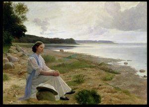 Na plaży (olej na płótnie) autorstwa Gustav Vermehren