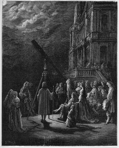 Un Animal dans la Lune - zwierzę na Księżycu - z „Bajek” Jeana de La Fontaine (Lafontaine) (1621-95) - rycina wg Gustave