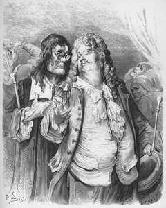 les medecins - Lekarze - z „Bajek” Jeana de La Fontaine (Lafontaine) (1621-95) - grawerowanie wg Gustave