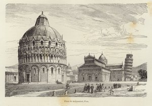Plac Katedralny w Pizie autorstwa Gustave Bauernfeind