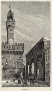 Loggia dei Lanzi autorstwa Gustave Bauernfeind
