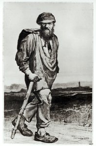 Jean Valjean, ilustracja z „Nędzników” Victora Hugo (1802–85) 1862