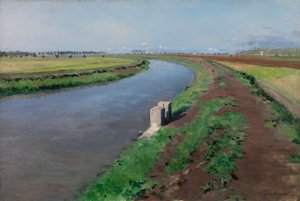 Brzegi kanału w okolicach Neapolu autorstwa Gustave Caillebotte