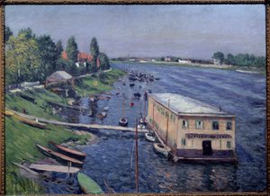 Garaż dla łodzi w Argenteuil. Obraz Gustave Caillebotte (1848-1894) autorstwa Gustave Caillebotte