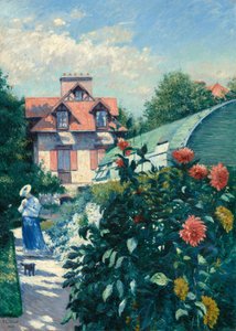 Dalie, ogród w Petit Gennevilliers autorstwa Gustave Caillebotte