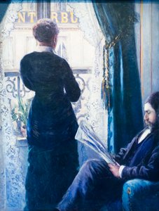 Interior, mulher à janela, c. 1880 (óleo sobre tela) polonês autorstwa Gustave Caillebotte