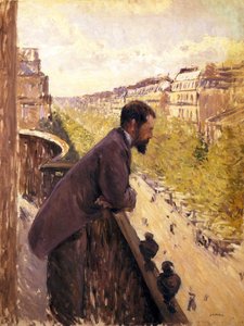 Mężczyzna na balkonie autorstwa Gustave Caillebotte
