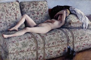 Akt na kanapie autorstwa Gustave Caillebotte