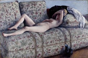 Akt na kanapie autorstwa Gustave Caillebotte