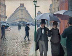 Ulica Paryska, Deszczowy Dzień, 1877. autorstwa Gustave Caillebotte