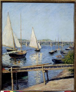 Żaglówki w Argenteuil Malarstwo Gustave Caillebotte (1848-1894) 1888 Ndz. 0,65x0,55 m Paryż, musee d
