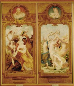 W Foyer de la Danse znajdują się cztery malowidła ścienne autorstwa Boulangera przedstawiające Danse Bachique, Bacchanalia i danse champetre, taniec wiejski ... (malowidło ścienne). autorstwa Gustave Clarence Rodolphe Boulanger