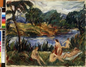 "Kobiety nad rzeką" (Kobiety nad rzeką) Obraz Gustave