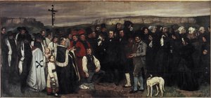 Pogrzeb w Ornans - Olej na płótnie autorstwa Gustave Courbet