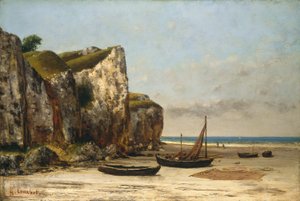 Plaża w Normandii autorstwa Gustave Courbet