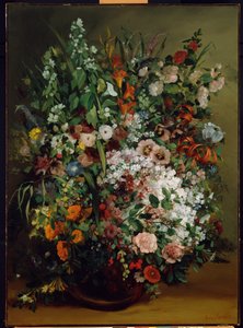 Bukiet kwiatów w wazonie autorstwa Gustave Courbet