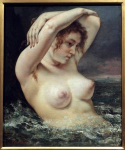 Kobieta na fali autorstwa Gustave Courbet