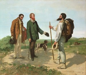 Spotkanie, czyli Witaj Monsieur Courbet autorstwa Gustave Courbet