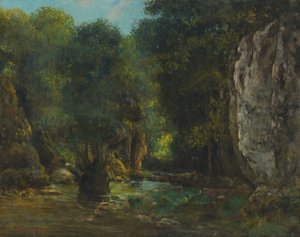 Le Puits Noir (wąwozy Loue) autorstwa Gustave Courbet