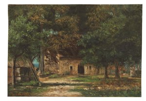 Ogród Matki Toutain w Honfleur, ok. 1859-61 autorstwa Gustave Courbet