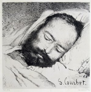 Portret pogrzebowy Proudhona, 20/01/1865 - autorstwa Gustave