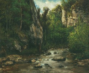 Krajobraz koło Puit Noir koło Ornans, po 1872 autorstwa Gustave Courbet