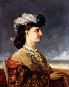 Portret hrabiny Karoly, 1865 autorstwa Gustave Courbet
