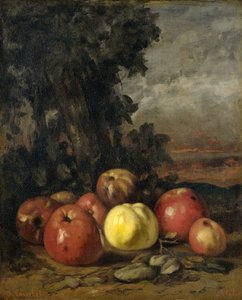 Martwa natura z jabłkami autorstwa Gustave Courbet