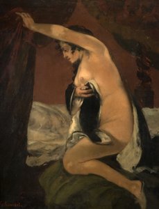 Studium Wenus w Wenus i Psyche, 1865. autorstwa Gustave Courbet