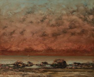 Czarne skały w Trouville autorstwa Gustave Courbet
