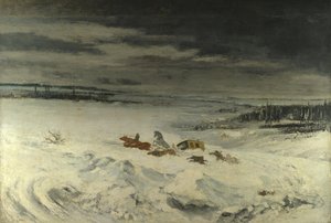 Pracowitość na śniegu, 1860 autorstwa Gustave Courbet