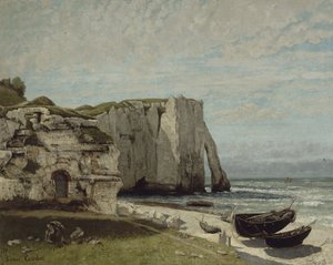 Klify Etretat po burzy, 1870