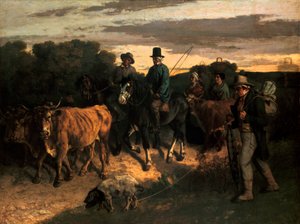 Rolnicy z Flagey Chłopi z Flagey, 1855 autorstwa Gustave Courbet