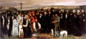 Pogrzeb w Ornans, 1850 autorstwa Gustave Courbet