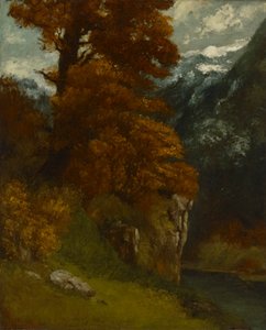 The Glen w Ornans (Banks of the Doubs; Efekt autorstwa Gustave Courbet