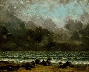 Morze, ok. 1865 (olej na płótnie) autorstwa Gustave Courbet