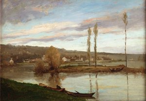 Sekwana w Bougival, ok. 1851 (olej na płótnie) autorstwa Gustave Courbet